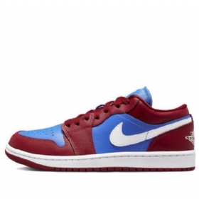 Nike Air Jordan 1 Matalat Topit Retro-koripallokengät Naisille Deep Punainen Sininen