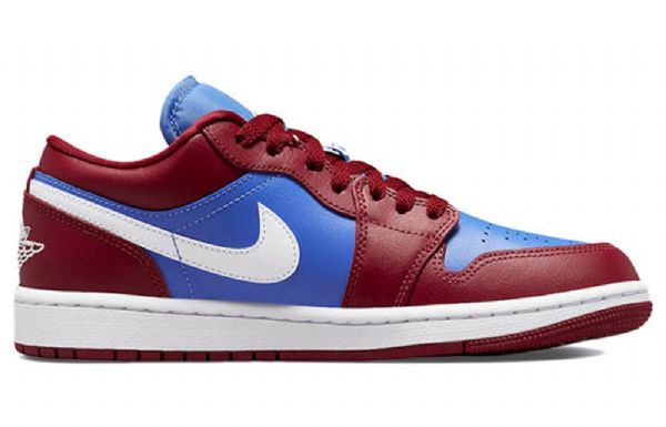Nike Air Jordan 1 Matalat Topit Retro-koripallokengät Naisille Deep Punainen Sininen