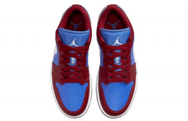 Nike Air Jordan 1 Matalat Topit Retro-koripallokengät Naisille Deep Punainen Sininen