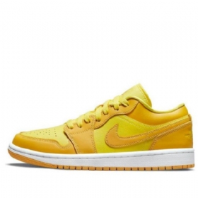 Nike Air Jordan 1 Matalat Topit Retro-koripallokengät Naisille Keltainen