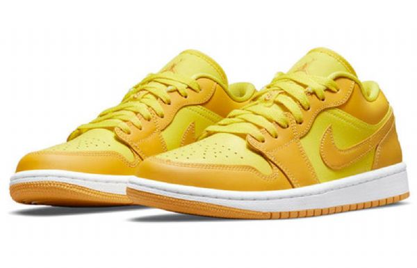 Nike Air Jordan 1 Matalat Topit Retro-koripallokengät Naisille Keltainen