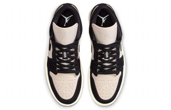 Nike Air Jordan 1 Matalat Topit Retro-koripallokengät Naisille Mustat