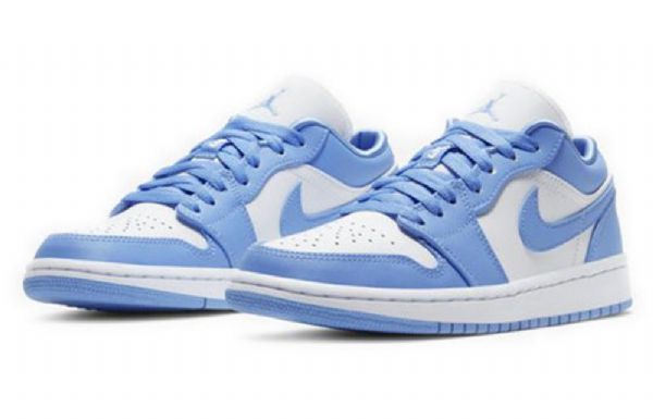 Nike Air Jordan 1 Matalat Topit Retro Koripallokengät Naisille Sininen Valkoinen