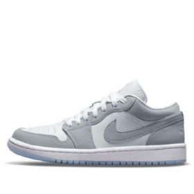 Nike Air Jordan 1 Matalat Topit Retro Koripallokengät Naisille Valkoinen Harmaa