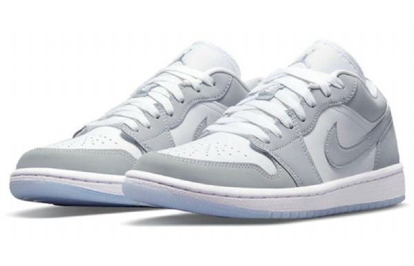 Nike Air Jordan 1 Matalat Topit Retro Koripallokengät Naisille Valkoinen Harmaa