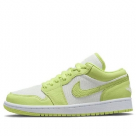 Nike Air Jordan 1 Matalat Topit Retro Koripallokengät Naisille Vihreä Valkoinen
