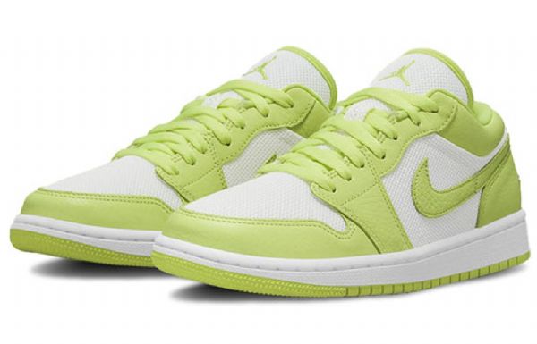 Nike Air Jordan 1 Matalat Topit Retro Koripallokengät Naisille Vihreä Valkoinen