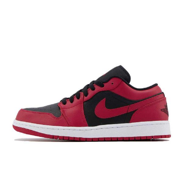 Nike Air Jordan 1 Matalat Topit Reverse Leveät Kengät Miehille Punainen Valkoinen