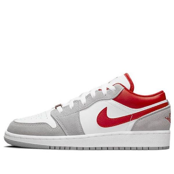 Nike Air Jordan 1 Matalat Topit Se Gs Koripallokengät Miehille Vaaleanharmaa Punainen