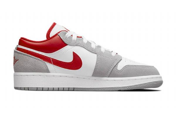 Nike Air Jordan 1 Matalat Topit Se Gs Koripallokengät Miehille Vaaleanharmaa Punainen