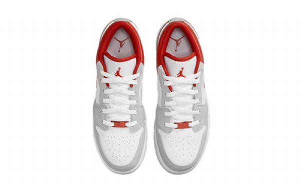 Nike Air Jordan 1 Matalat Topit Se Gs Koripallokengät Miehille Vaaleanharmaa Punainen