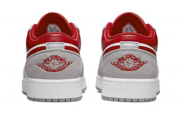 Nike Air Jordan 1 Matalat Topit Se Gs Koripallokengät Miehille Vaaleanharmaa Punainen