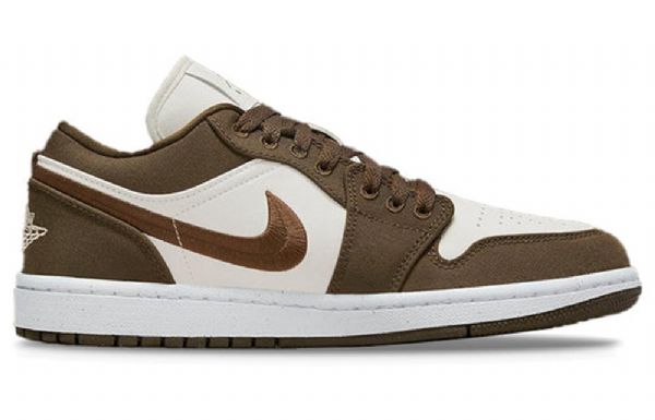 Nike Air Jordan 1 Matalat Topit Se Marathon-juoksukengät / Lenkkarit Naisille Vaalean Oliivinvihreä