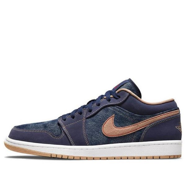 Nike Air Jordan 1 Matalat Topit Se Retro Koripallokengät Miehille Laivastonsininen