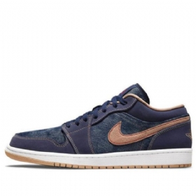 Nike Air Jordan 1 Matalat Topit Se Retro Koripallokengät Miehille Laivastonsininen