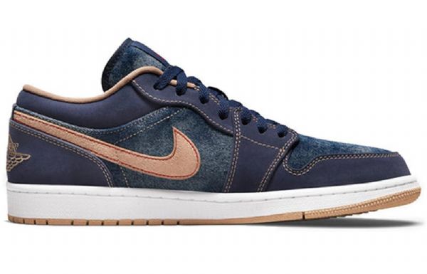 Nike Air Jordan 1 Matalat Topit Se Retro Koripallokengät Miehille Laivastonsininen