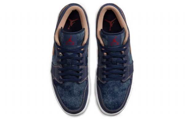 Nike Air Jordan 1 Matalat Topit Se Retro Koripallokengät Miehille Laivastonsininen
