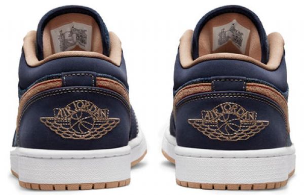 Nike Air Jordan 1 Matalat Topit Se Retro Koripallokengät Miehille Laivastonsininen