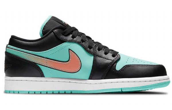 Nike Air Jordan 1 Matalat Topit Se Retro Koripallokengät Miehille Musta Turkoosi