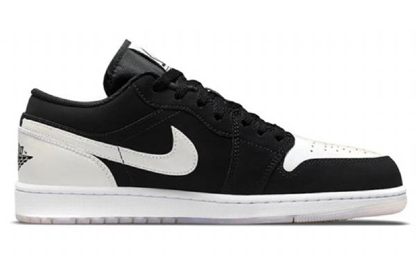 Nike Air Jordan 1 Matalat Topit Se Retro Koripallokengät Miehille Musta Valkoinen