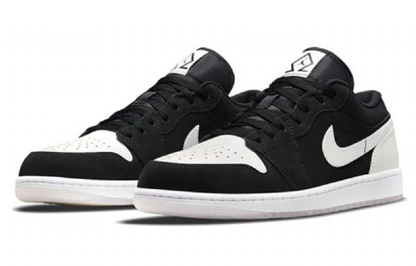 Nike Air Jordan 1 Matalat Topit Se Retro Koripallokengät Miehille Musta Valkoinen