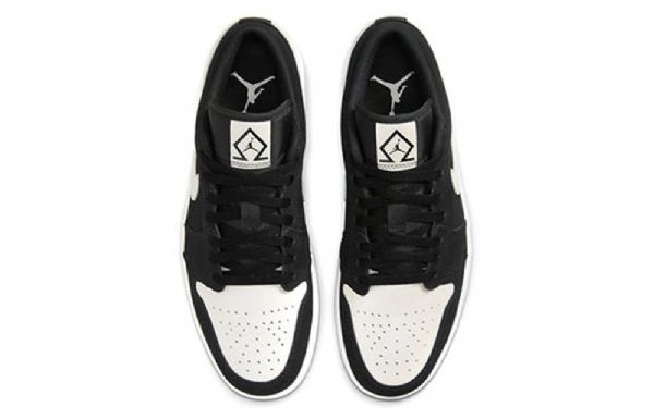Nike Air Jordan 1 Matalat Topit Se Retro Koripallokengät Miehille Musta Valkoinen