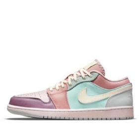 Nike Air Jordan 1 Matalat Topit Se Retro Koripallokengät Miehille Pinkki Purppuranvihreä