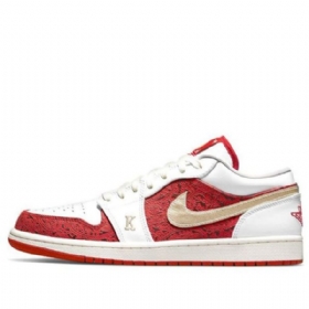 Nike Air Jordan 1 Matalat Topit Se Retro Koripallokengät Miehille Punainen Valkoinen