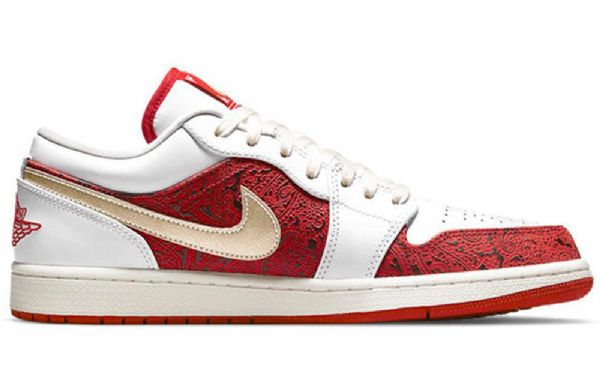 Nike Air Jordan 1 Matalat Topit Se Retro Koripallokengät Miehille Punainen Valkoinen