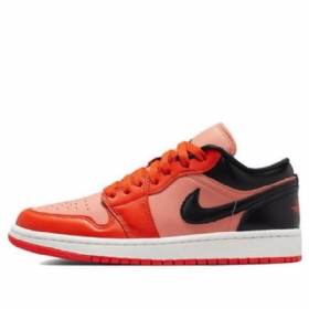 Nike Air Jordan 1 Matalat Topit Se Retro Koripallokengät Naisille Oranssi Musta