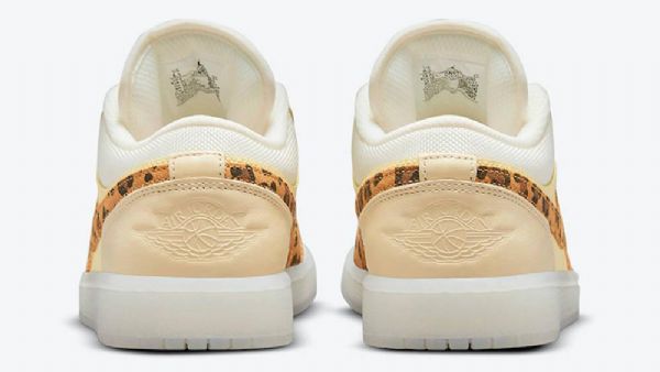 Nike Air Jordan 1 Matalat Topit Snkrs Päiväkengät Naisille Keltainen Leopardi