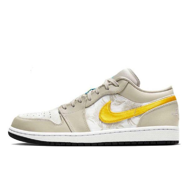 Nike Air Jordan 1 Matalat Topit Trooppiset Orewood-kengät Miehille Khaki