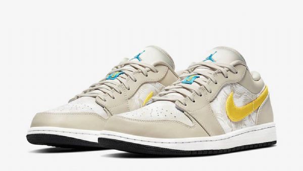 Nike Air Jordan 1 Matalat Topit Trooppiset Orewood-kengät Miehille Khaki
