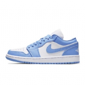Nike Air Jordan 1 Matalat Topit Unc Kengät Miehille Sininen