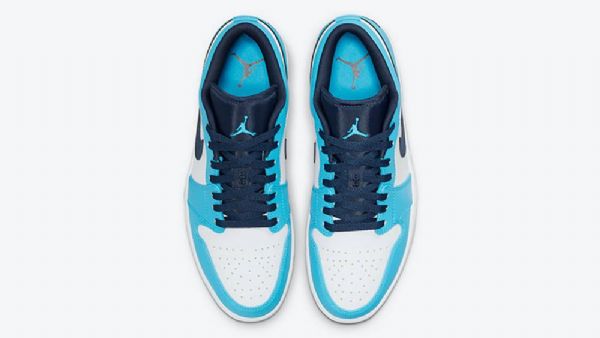 Nike Air Jordan 1 Matalat Topit Unc Kengät Naisille Sininen Valkoinen