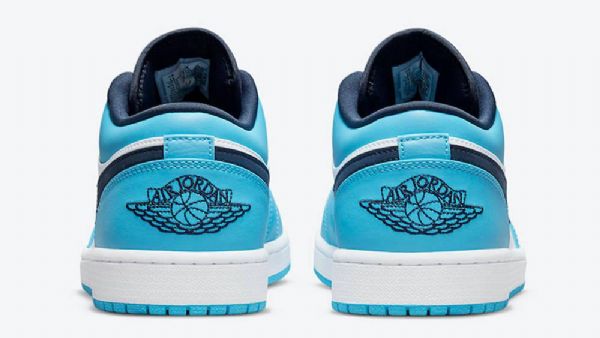 Nike Air Jordan 1 Matalat Topit Unc Kengät Naisille Sininen Valkoinen