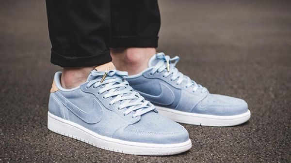 Nike Air Jordan 1 Matalat Topit Vachetta Rusketuskengät Miehille Siniset