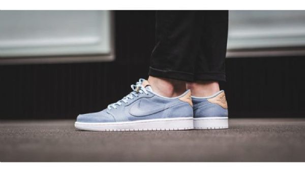 Nike Air Jordan 1 Matalat Topit Vachetta Rusketuskengät Miehille Siniset