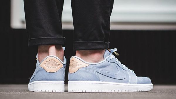 Nike Air Jordan 1 Matalat Topit Vachetta Rusketuskengät Miehille Siniset