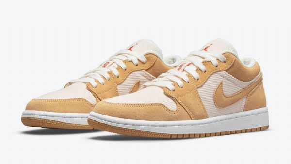 Nike Air Jordan 1 Matalat Topit Vakosametti Mokkanahka Kengät Naisille Ruskea