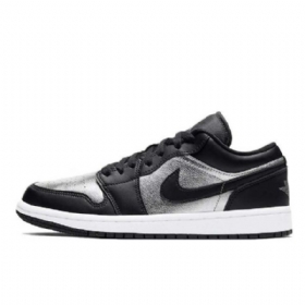 Nike Air Jordan 1 Matalat Varvaskengät Naisille Hopeamusta
