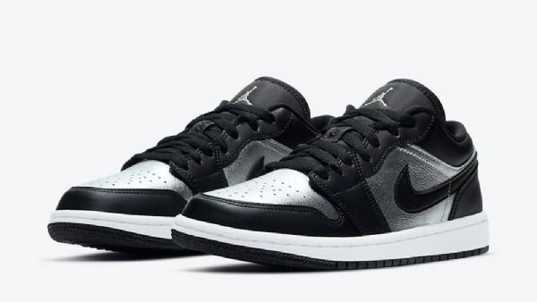 Nike Air Jordan 1 Matalat Varvaskengät Naisille Hopeamusta