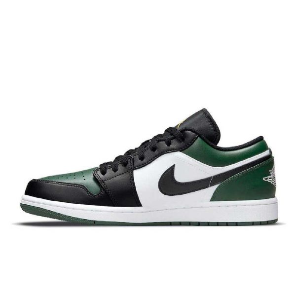 Nike Air Jordan 1 Matalat Varvaskengät Naisille Vihreä Musta Valkoinen
