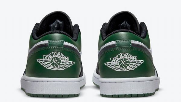 Nike Air Jordan 1 Matalat Varvaskengät Naisille Vihreä Musta Valkoinen