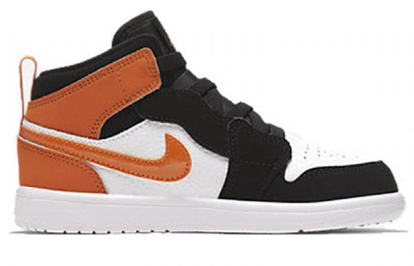 Nike Air Jordan 1 Mid Tops Alt (ps) Bp Tennarit Miehille Musta Oranssi