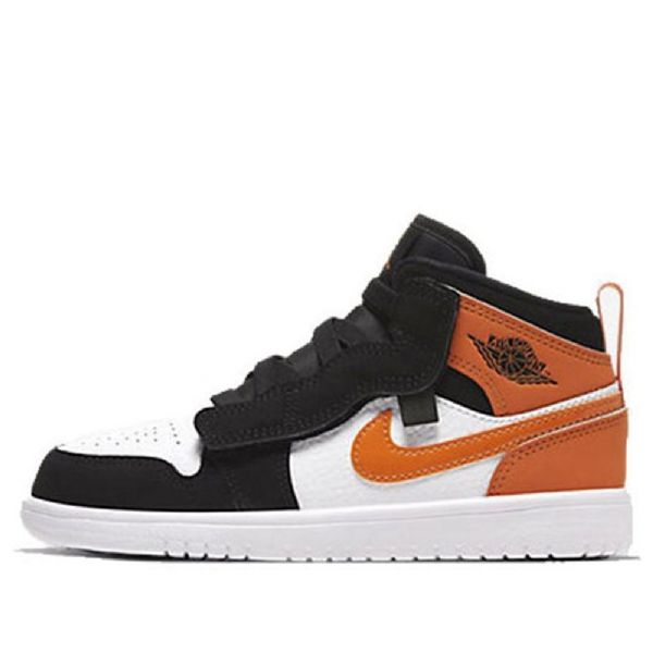 Nike Air Jordan 1 Mid Tops Alt (ps) Bp Tennarit Miehille Musta Oranssi