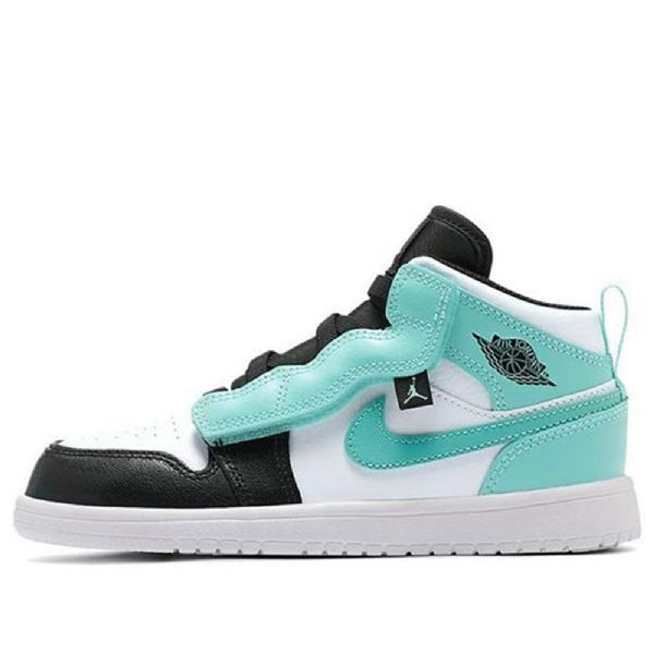 Nike Air Jordan 1 Mid Tops Alt Ps Retro Koripallokengät Miehille Musta Turkoosi