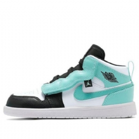 Nike Air Jordan 1 Mid Tops Alt Ps Retro Koripallokengät Miehille Musta Turkoosi