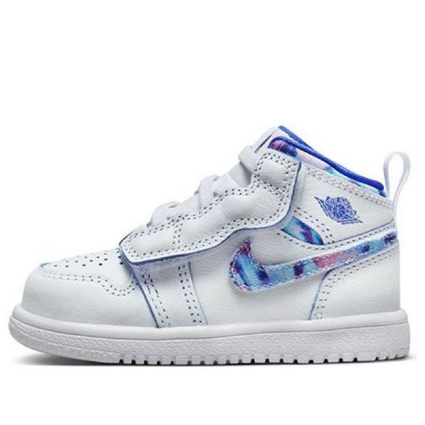 Nike Air Jordan 1 Mid Tops Alt Se Gc Td Kengät Lapsille Valkoinen Sininen