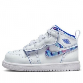 Nike Air Jordan 1 Mid Tops Alt Se Gc Td Kengät Lapsille Valkoinen Sininen
